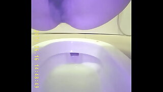 Asian teen take a leak give toilet 2